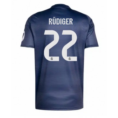Moški Nogometni dresi Real Madrid Antonio Rudiger #22 Gostujoči 2025-26 Kratek Rokav Moški Nogometni dresi Real Madrid Antonio Rudiger #22 Gostujoči 2025-26 Kratek Rokav